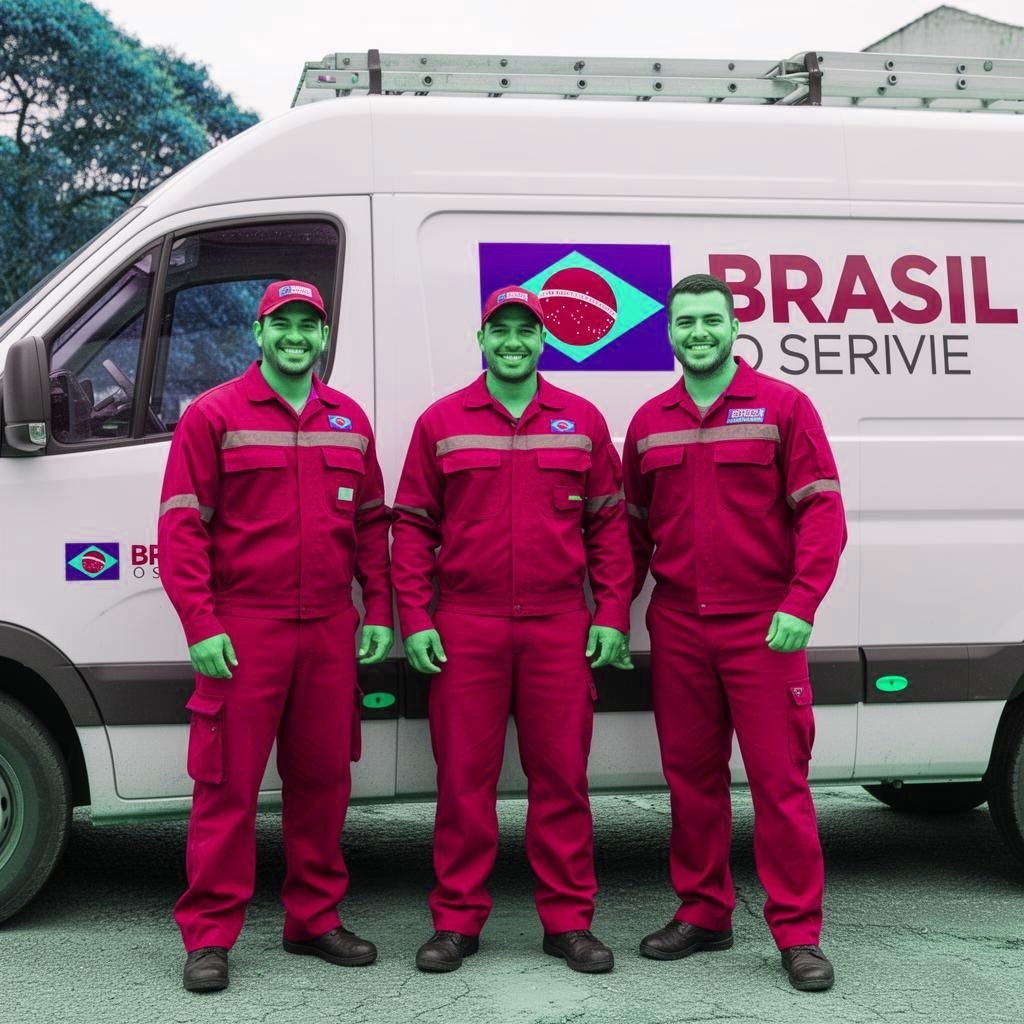 Equipe da desentupidora em Cascavel